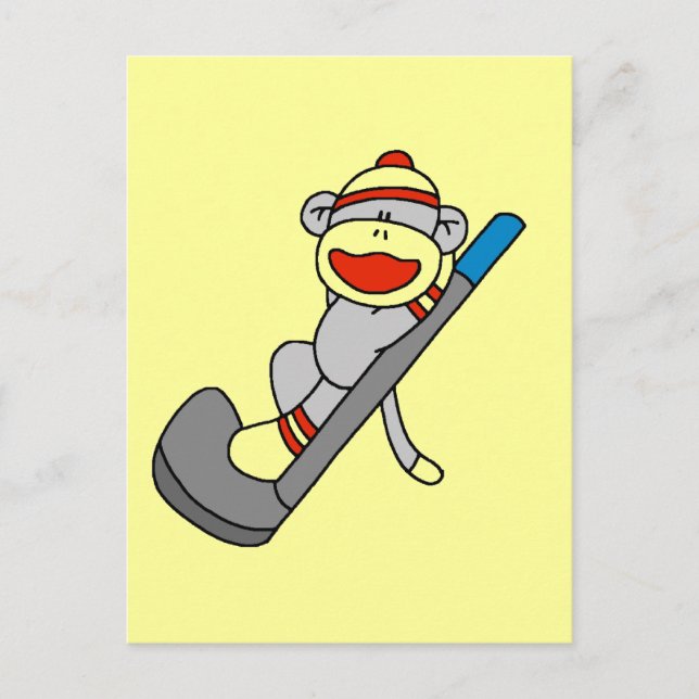 Sock Monkey Golf Tshirts und Geschenke Postkarte (Vorderseite)