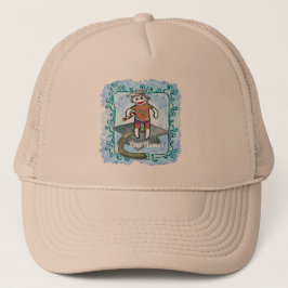 Sock Monkey Grad Cap Trucker Hat Truckerkappe