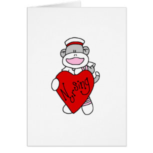 Sock Monkey I Liebe Pflege T - Shirt und Geschenke