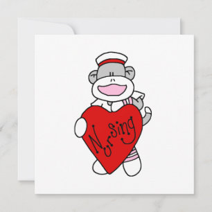 Sock Monkey I Liebe Pflege T - Shirt und Geschenke