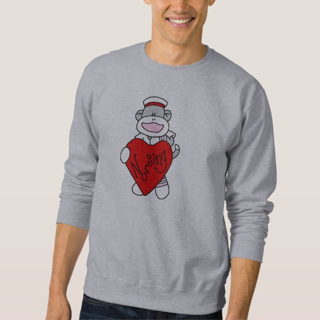 Sock Monkey I Liebe Pflege T - Shirt und Geschenke (Vorderseite)