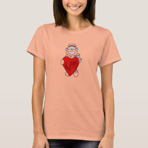 Sock Monkey I Liebe Pflege T - Shirt und Geschenke