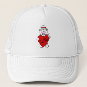Sock Monkey I Liebe Pflege T - Shirt und Geschenke Truckerkappe