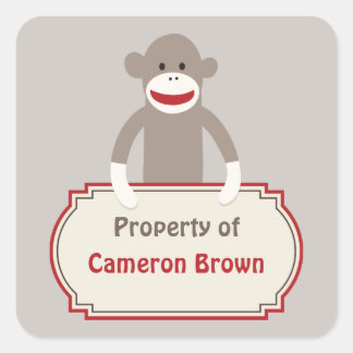 Sock Monkey - individueller Aufkleber