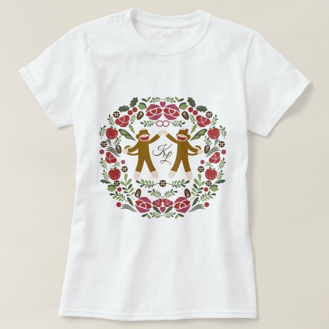 Sock Monkey Joy T-Shirt (Design vorne)