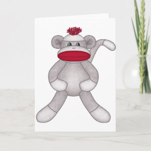 Sock Monkey Karte
