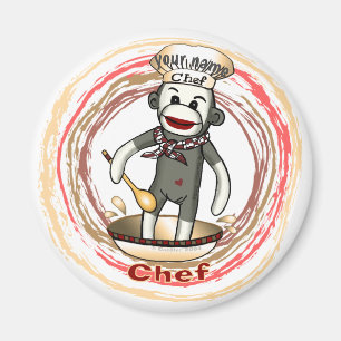Sock Monkey Koch Magnet