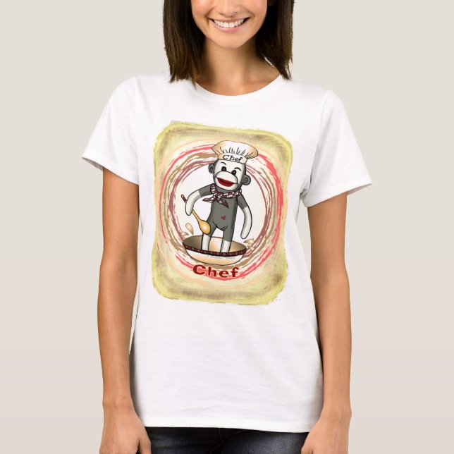 Sock Monkey Koch T - Shirt (Vorderseite)