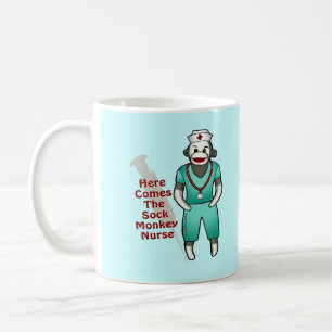 Sock Monkey Krankenschwester Kaffeetasse