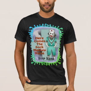 Sock Monkey Krankenschwester T - Shirt