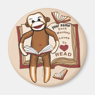 Sock Monkey Lesemagnet Magnet
