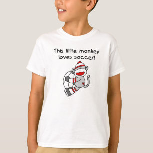 Sock Monkey Lieben Fußball T Shirts und Geschenke