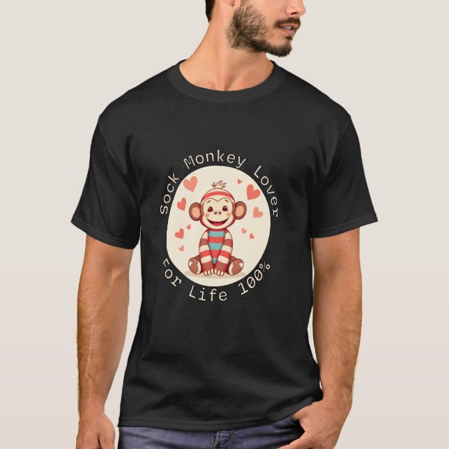 Sock Monkey Liebhaber fürs Leben 100 - Sock Monkey T-Shirt (Vorderseite)