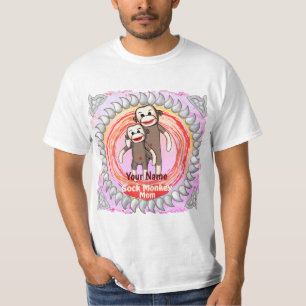 Sock Monkey-Mama T-Shirt