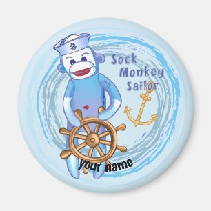 Sock Monkey Matrose Magnet