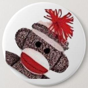 Sock Monkey Merchandise Produkte Geschenke Button