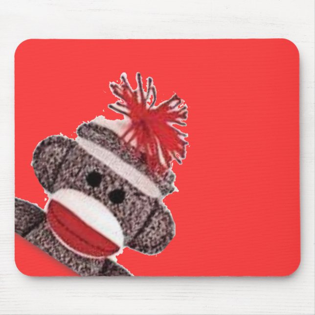Sock Monkey Merchandise Produkte Geschenke Mousepad (Vorne)