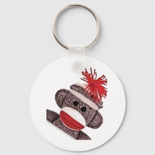 Sock Monkey Merchandise Produkte Geschenke Schlüsselanhänger (Vorderseite)