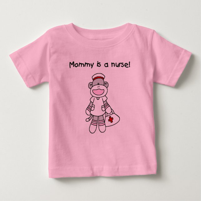 Sock Monkey Mommy Nurse T - Shirt und Geschenke (Vorderseite)