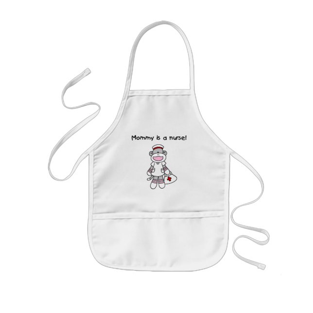 Sock Monkey Mommy Nurse T - Shirt und Geschenke Kinderschürze (Vorne)