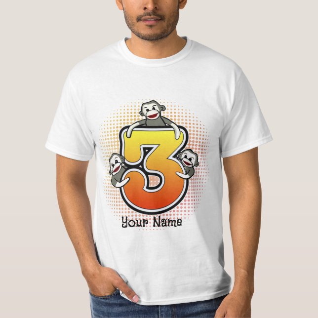Sock Monkey Nummer 3 T-Shirt (Vorderseite)