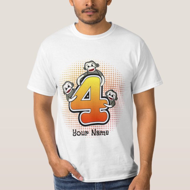 Sock Monkey Nummer 4 T-Shirt (Vorderseite)