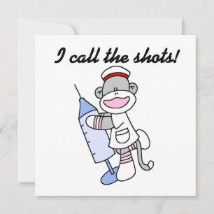Sock Monkey Nurse I Call the Shots Geschenke
