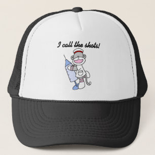 Sock Monkey Nurse I Call the Shots Geschenke Truckerkappe