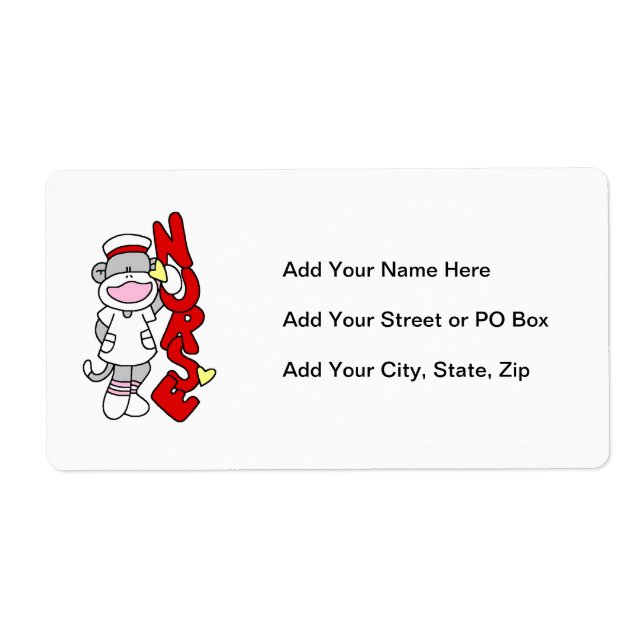 Sock Monkey Nurse T - Shirt und Geschenke (Vorne)