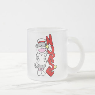Sock Monkey Nurse T - Shirt und Geschenke Mattglastasse