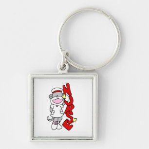Sock Monkey Nurse T - Shirt und Geschenke Schlüsselanhänger