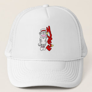 Sock Monkey Nurse T - Shirt und Geschenke Truckerkappe
