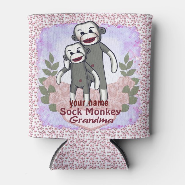 Sock Monkey Oma Dosenkühler (Vorderseite)
