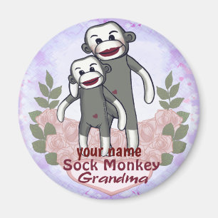 Sock Monkey Oma Magnet