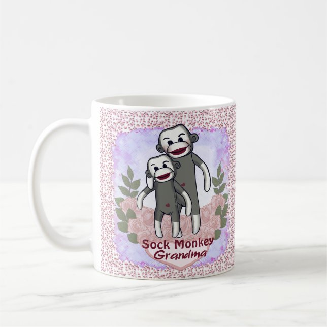 Sock Monkey Oma Tasse (Links)