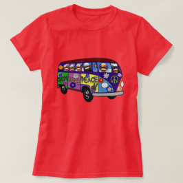 Sock Monkey Peace Bus T-Shirt
