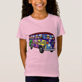 Sock Monkey Peace Bus T-Shirt