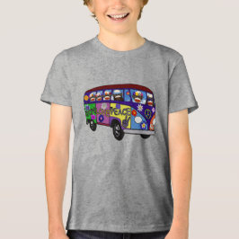 Sock Monkey Peace Bus Tri-Blend Shirt
