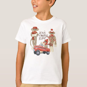 Sock Monkey Pedal Car, Sock Monkeys regieren T-Shi T-Shirt