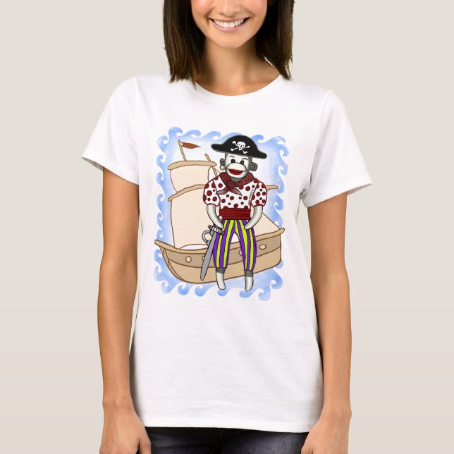 Sock Monkey Pirate T - Shirt (Vorderseite)