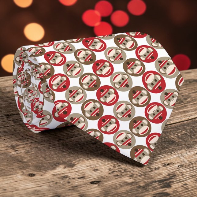 Sock Monkey Pop Culture Custom Necktie Tie Krawatte (Von Creator hochgeladen)