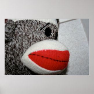 Sock Monkey Print Poster