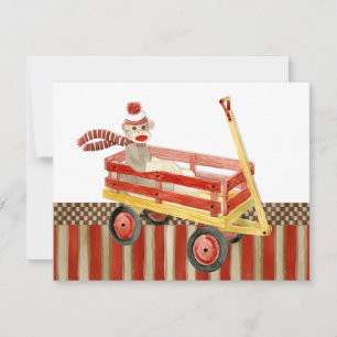 Sock Monkey Red Wagon, vielen Dank für Karten