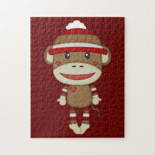 Sock Monkey Retro Family Fun Game Puzzle