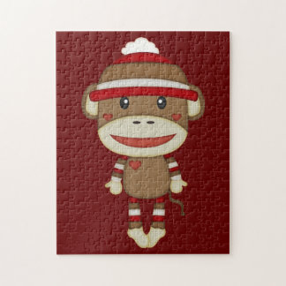 Sock Monkey Retro Family Fun Game Puzzle
