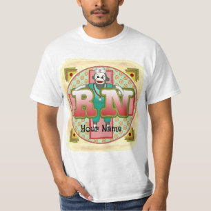 Sock Monkey RN Nurse T - Shirt