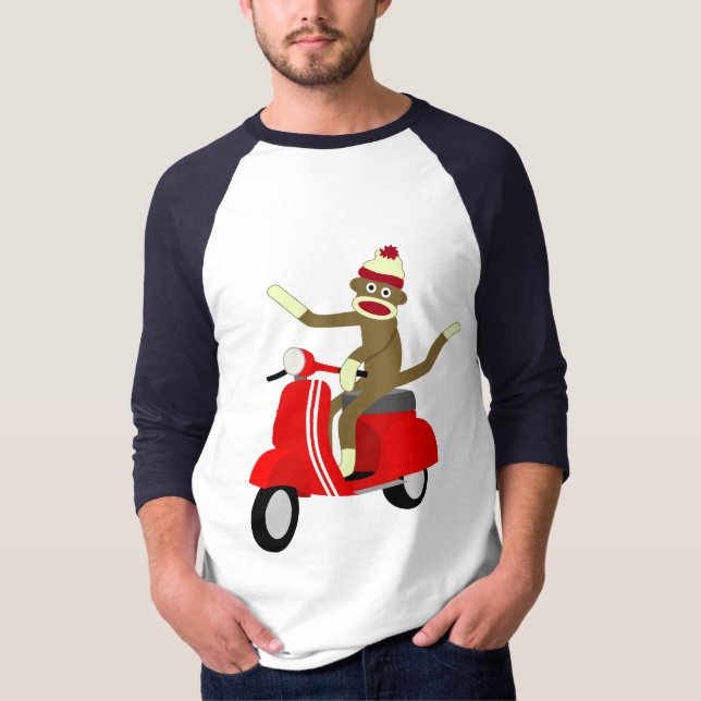 Sock Monkey Roller T-Shirt (Vorderseite)