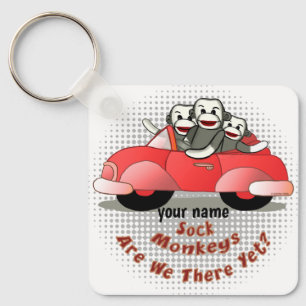 Sock Monkey Sind wir schon da Schlüsselanhänger
