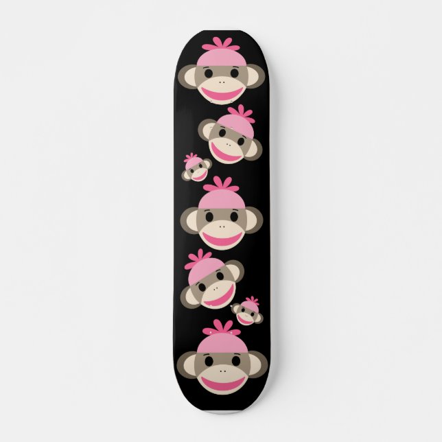 Sock Monkey Skateboard Deck (Vorne)