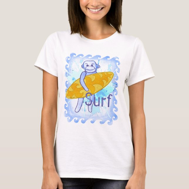 Sock Monkey Surfer T - Shirt (Vorderseite)